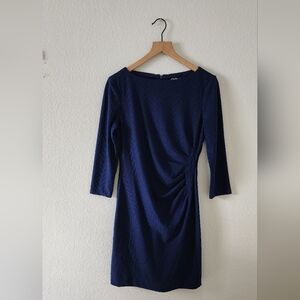 Chaps Classic Women's 8 Navy Blue Career Church Dress